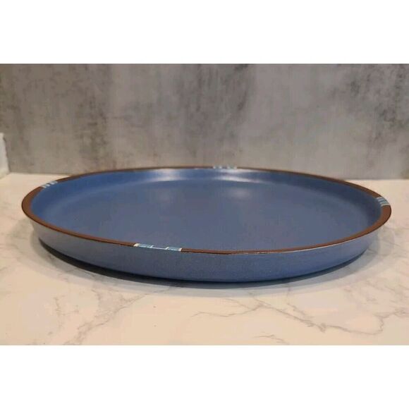 Dansk Mesa Sky Blue Large Round 13" Chop Plate Serving Platter Stoneware VTG EUC - Picture 4 of 6